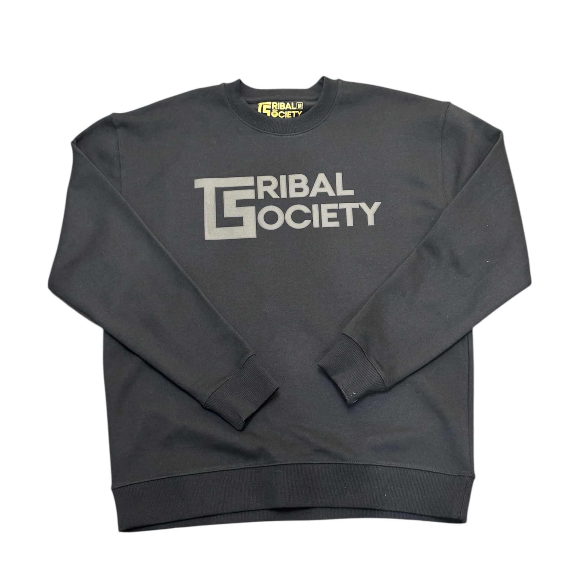 Black On Black Crewneck Sweater – Tribal Society